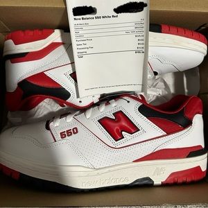 New balance 550 white red